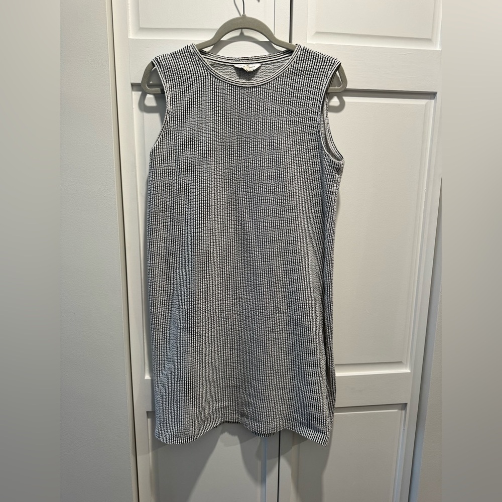 Club Monaco Textured Seersucker Sleeveless Shift Dress | Size L